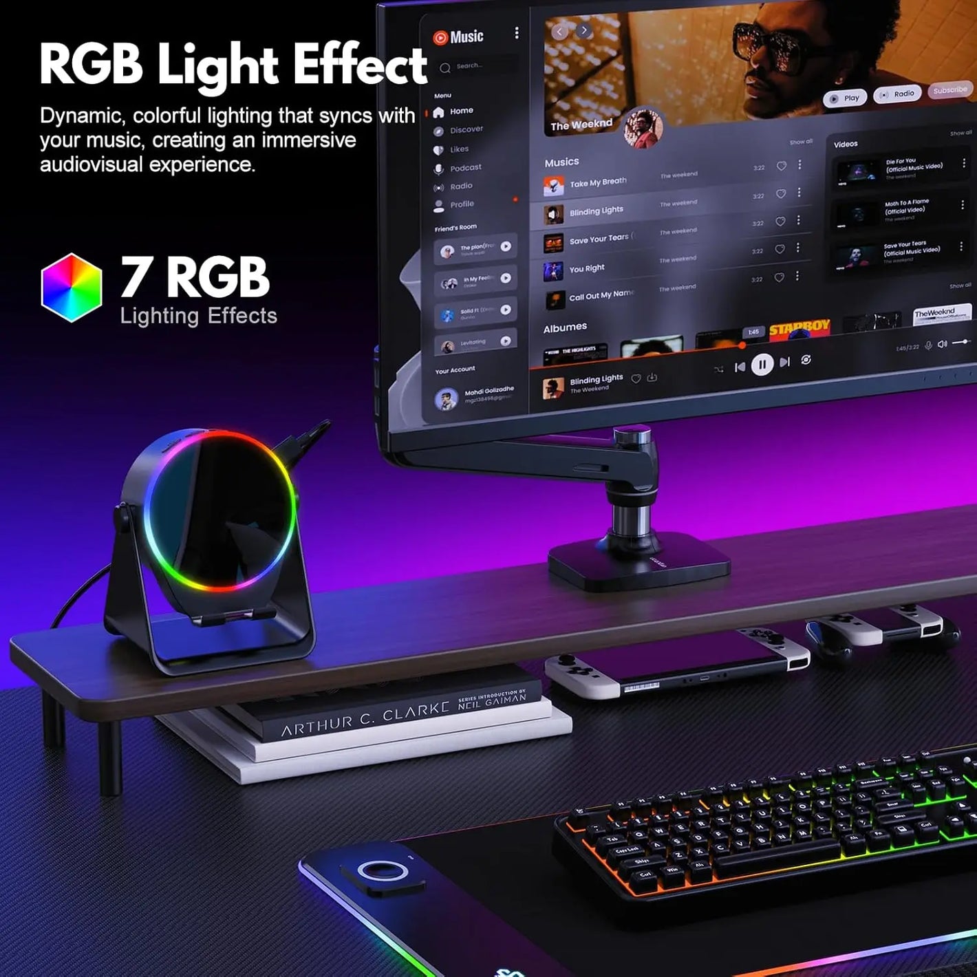 Experience 360° Sound with the 2026 New Wireless Induction Bluetooth Speaker – 5-in-1 Music Player with 8 RGB Lights and Portable HIFI Bass!